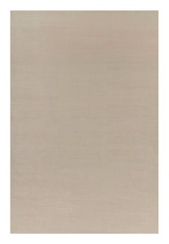 Rug & Kilim’s Oversized Contemporary Textural Solid Rug in Cream and White Tones