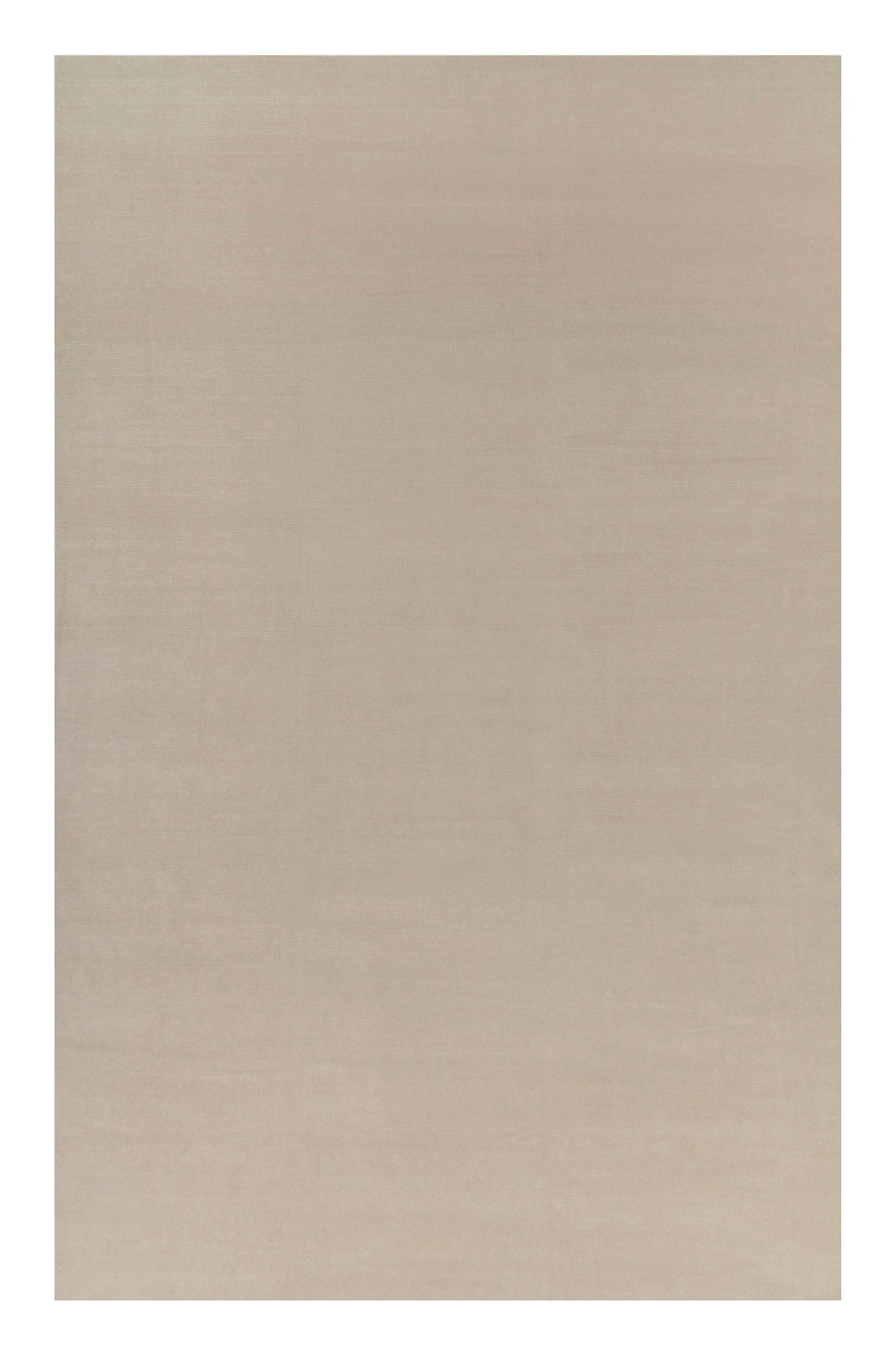 Rug & Kilim’s Oversized Contemporary Textural Solid Rug in Cream and White Tones