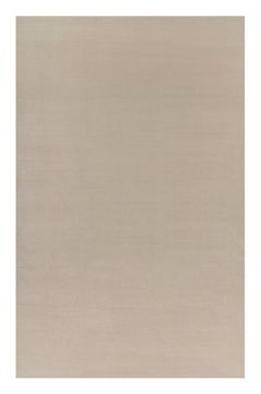 Rug & Kilim’s Oversized Contemporary Textural Solid Rug in Cream and White Tones