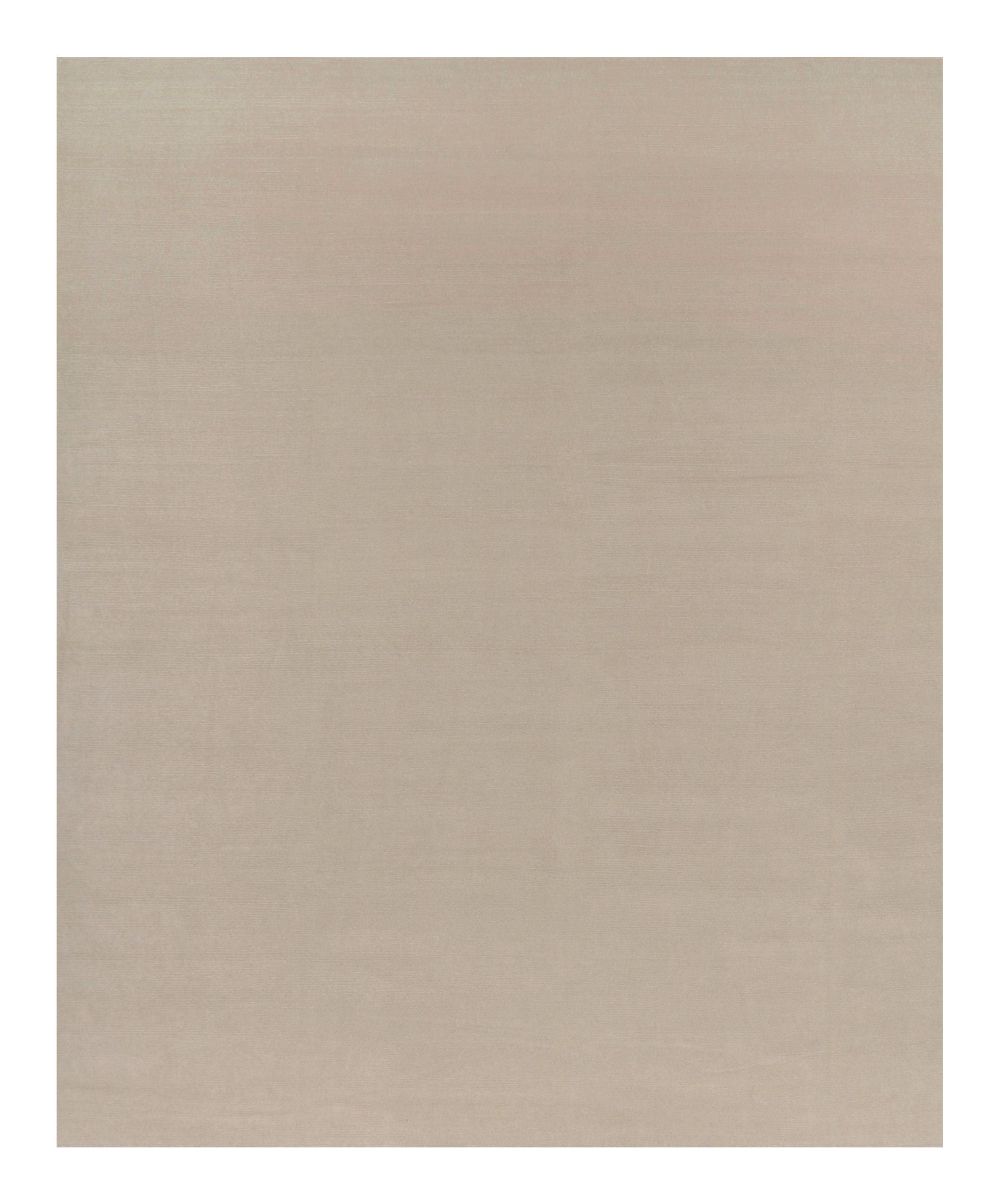 Rug & Kilim’s Oversized Contemporary Textural Solid Rug in Cream and White Tones For Sale