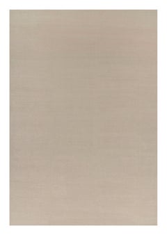 Rug & Kilim’s Oversized Contemporary Textural Solid Rug in Cream and White Tones