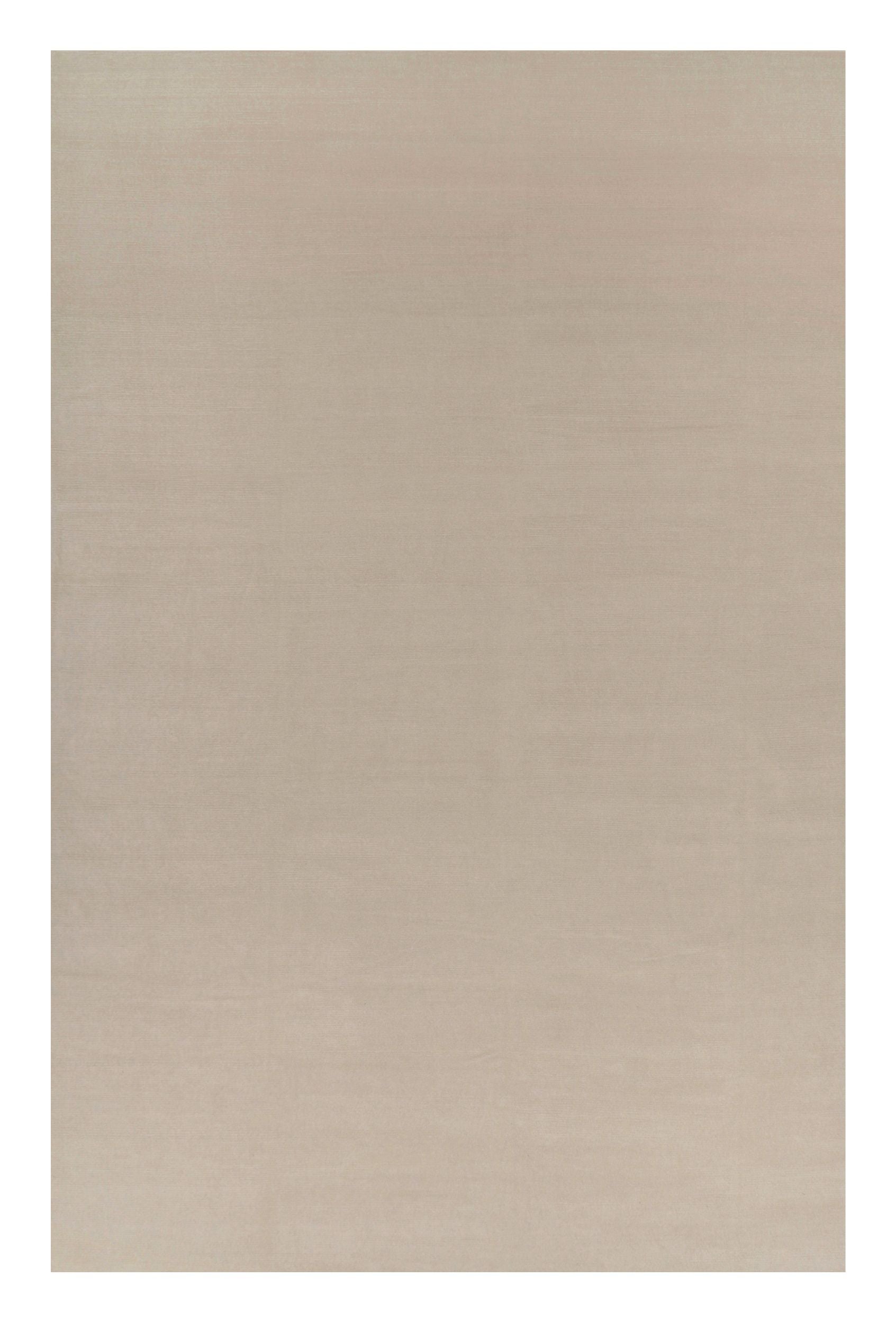 Rug & Kilim’s Oversized Contemporary Textural Solid Rug in Cream and White Tones For Sale