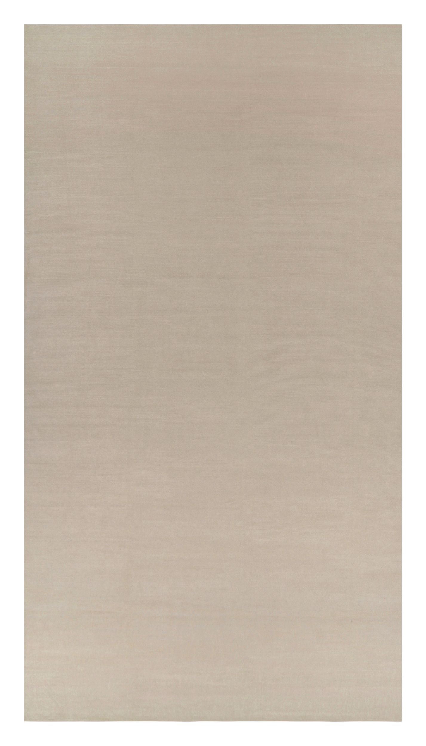 Rug & Kilim’s Oversized Contemporary Textural Solid Rug in Cream and White Tones