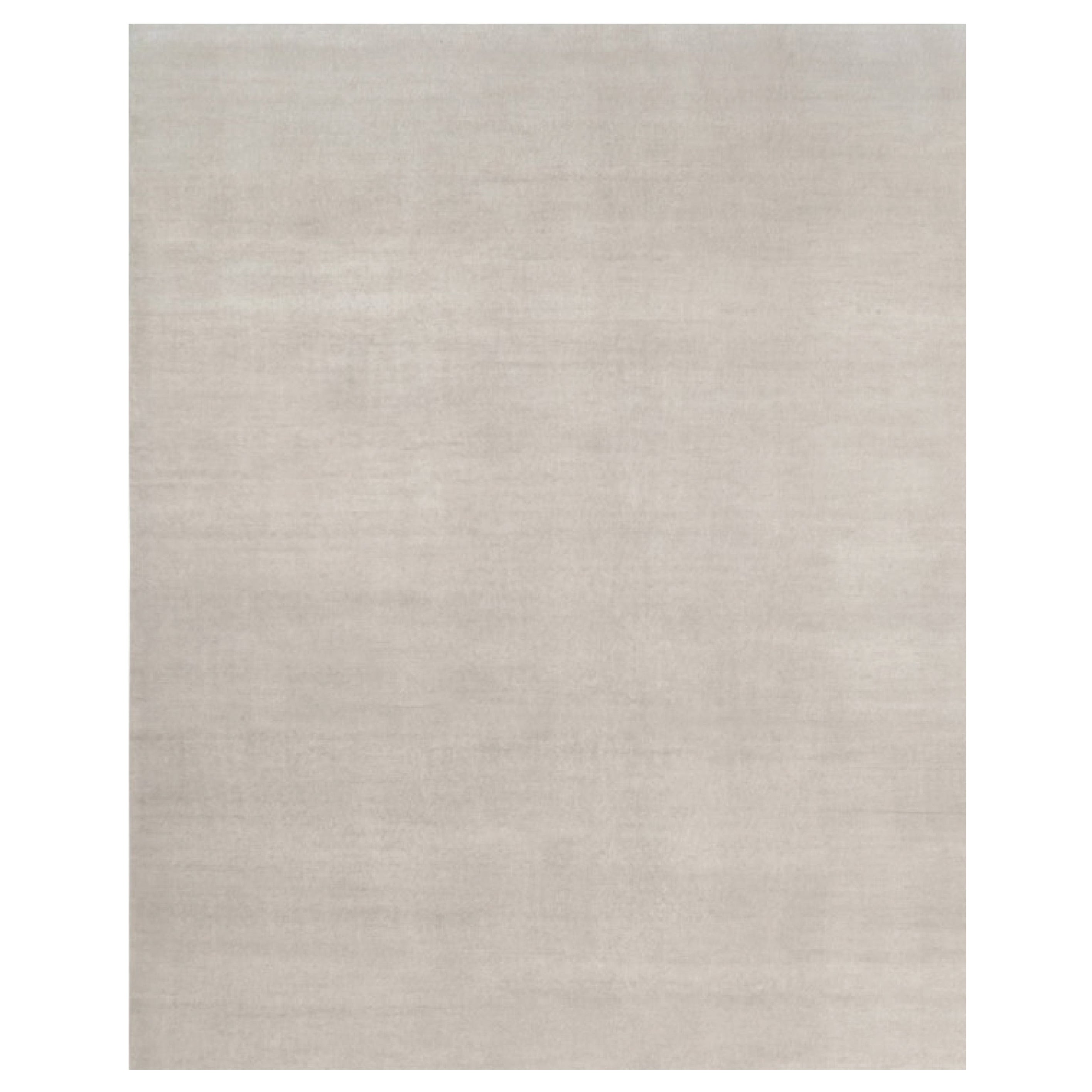 Rug & Kilim’s Oversized Contemporary Textural Solid Rug in Ivory Tones For Sale