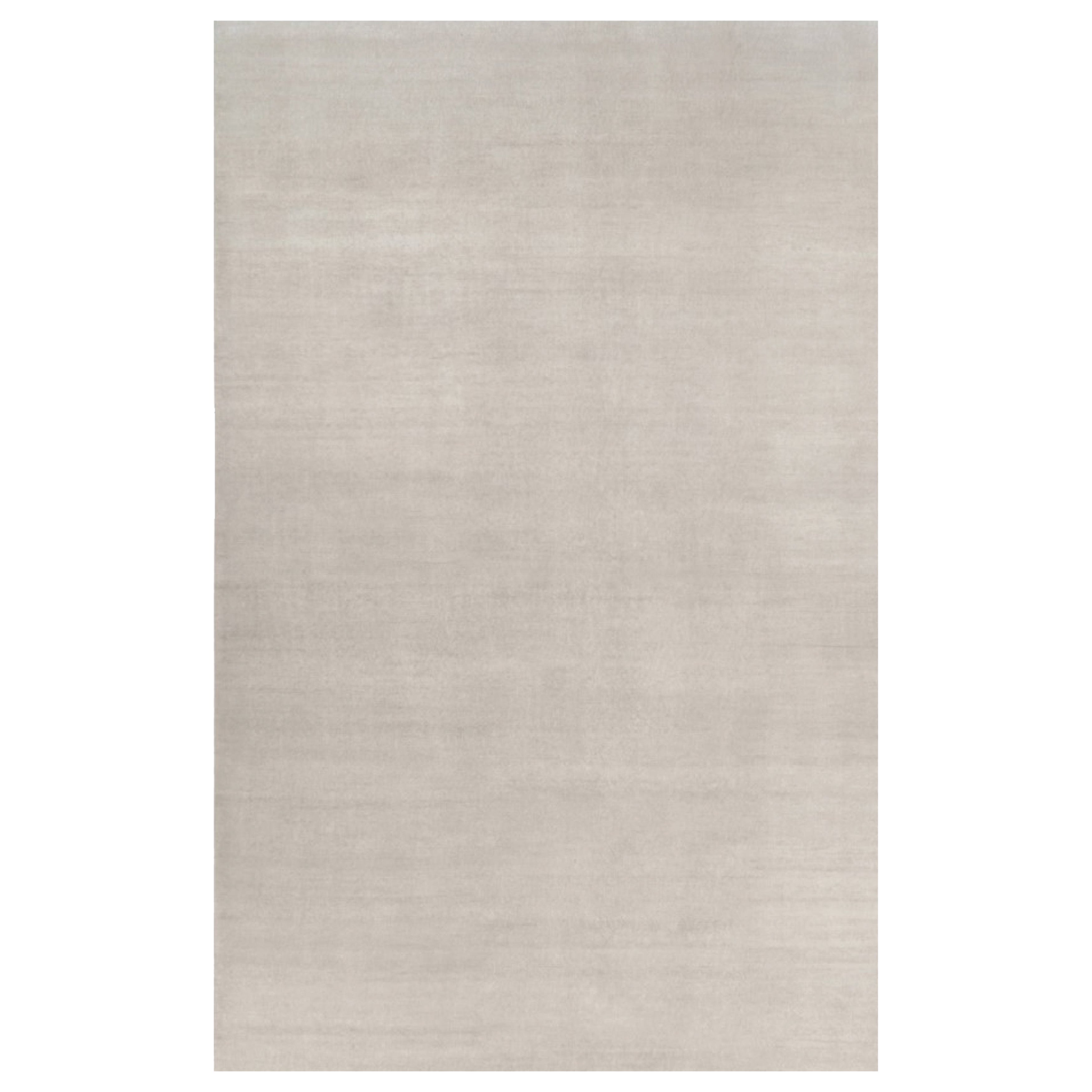 Rug & Kilim’s Oversized Contemporary Textural Solid Rug in Ivory Tones For Sale