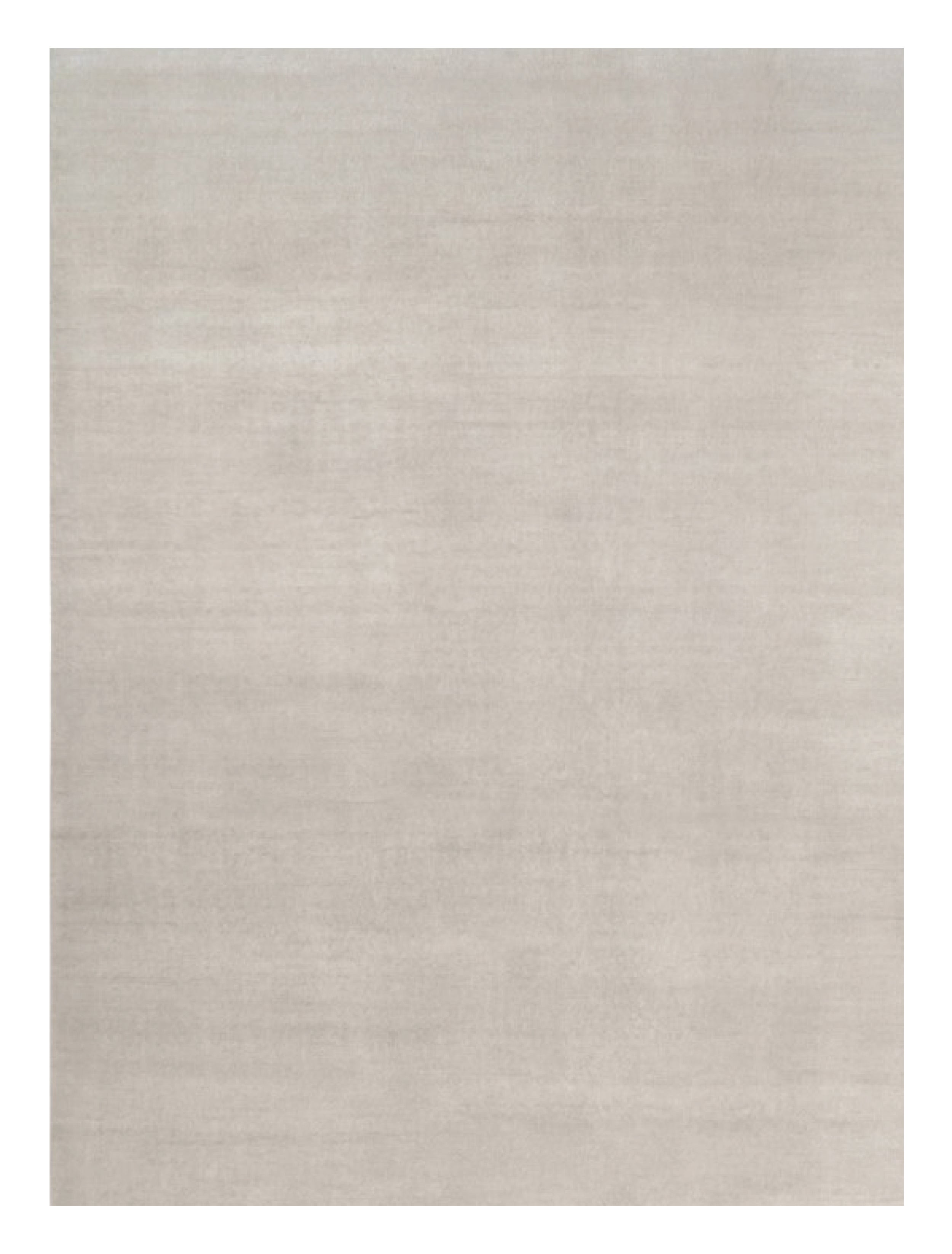 Alfombra sólida de textura contemporánea sobredimensionada en tonos marfil de Rug & Kilim
