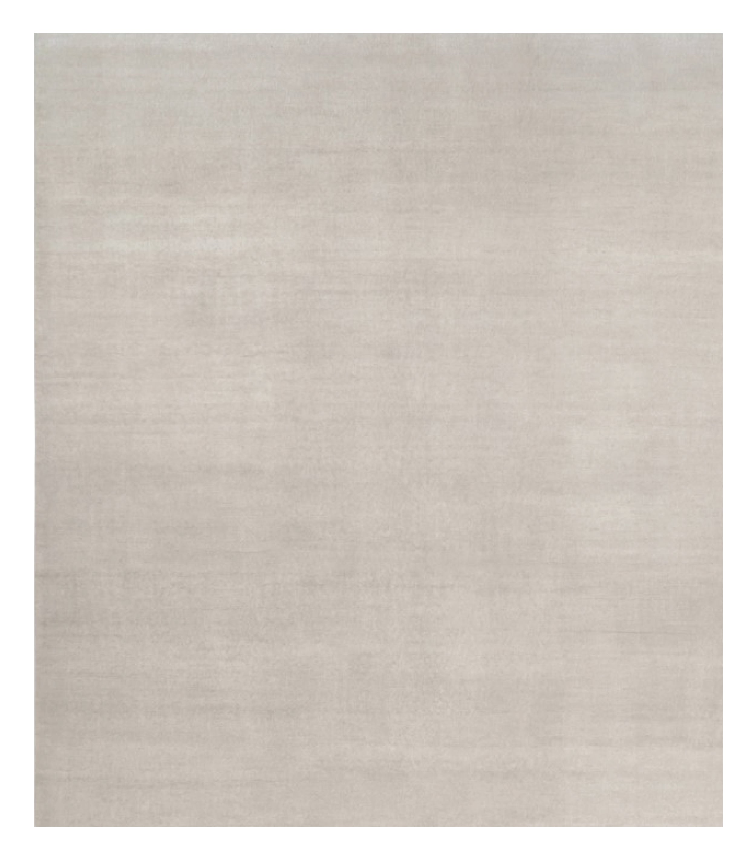 Alfombra sólida de textura contemporánea sobredimensionada en tonos marfil de Rug & Kilim