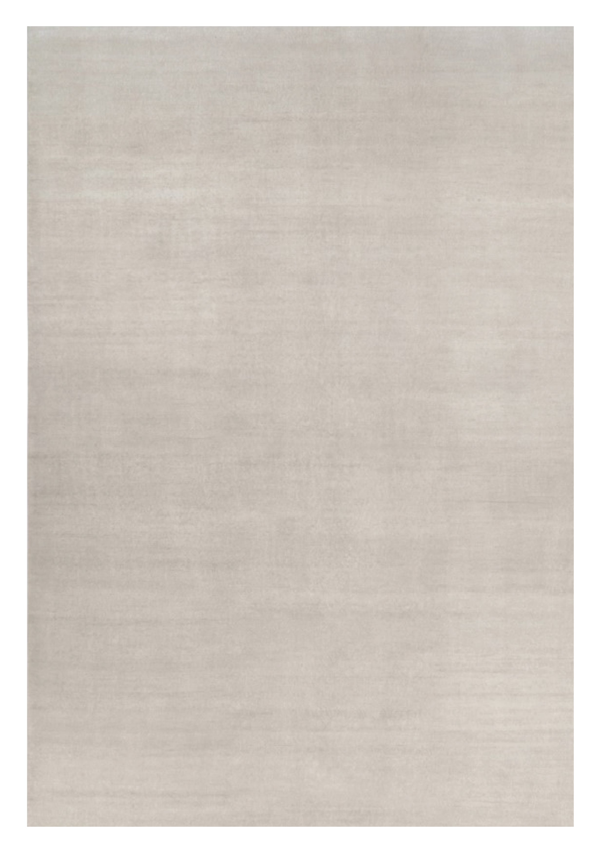 Alfombra sólida de textura contemporánea sobredimensionada en tonos marfil de Rug & Kilim