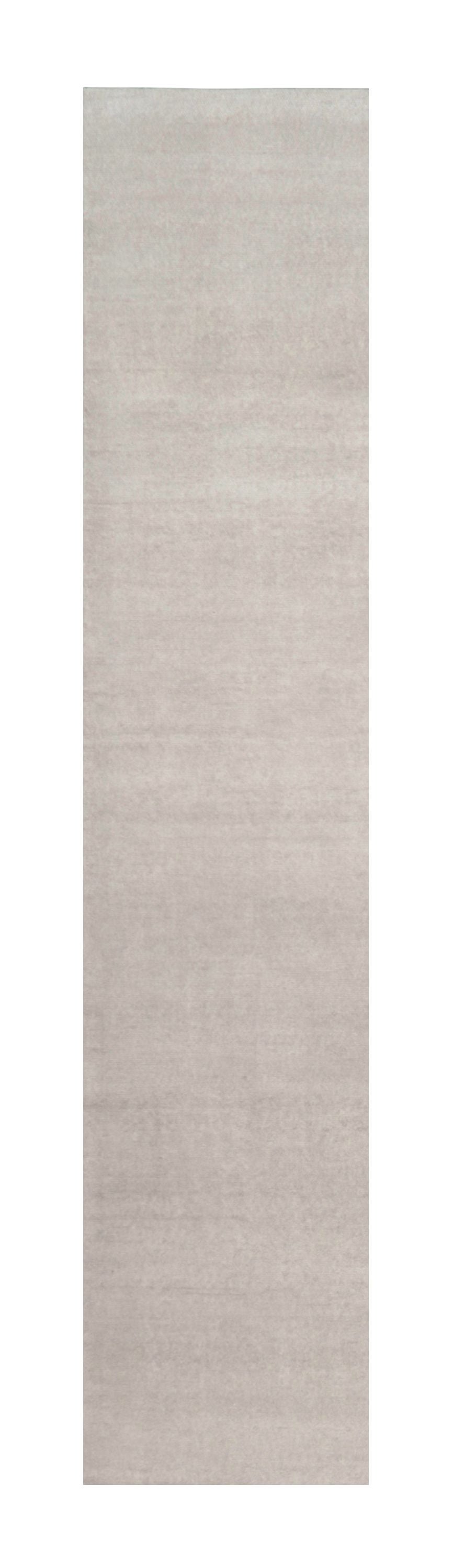 Pre-owned Rug & Kilim 's Oversized Contemporary Textural Solid Rug In Ivory Tones In White