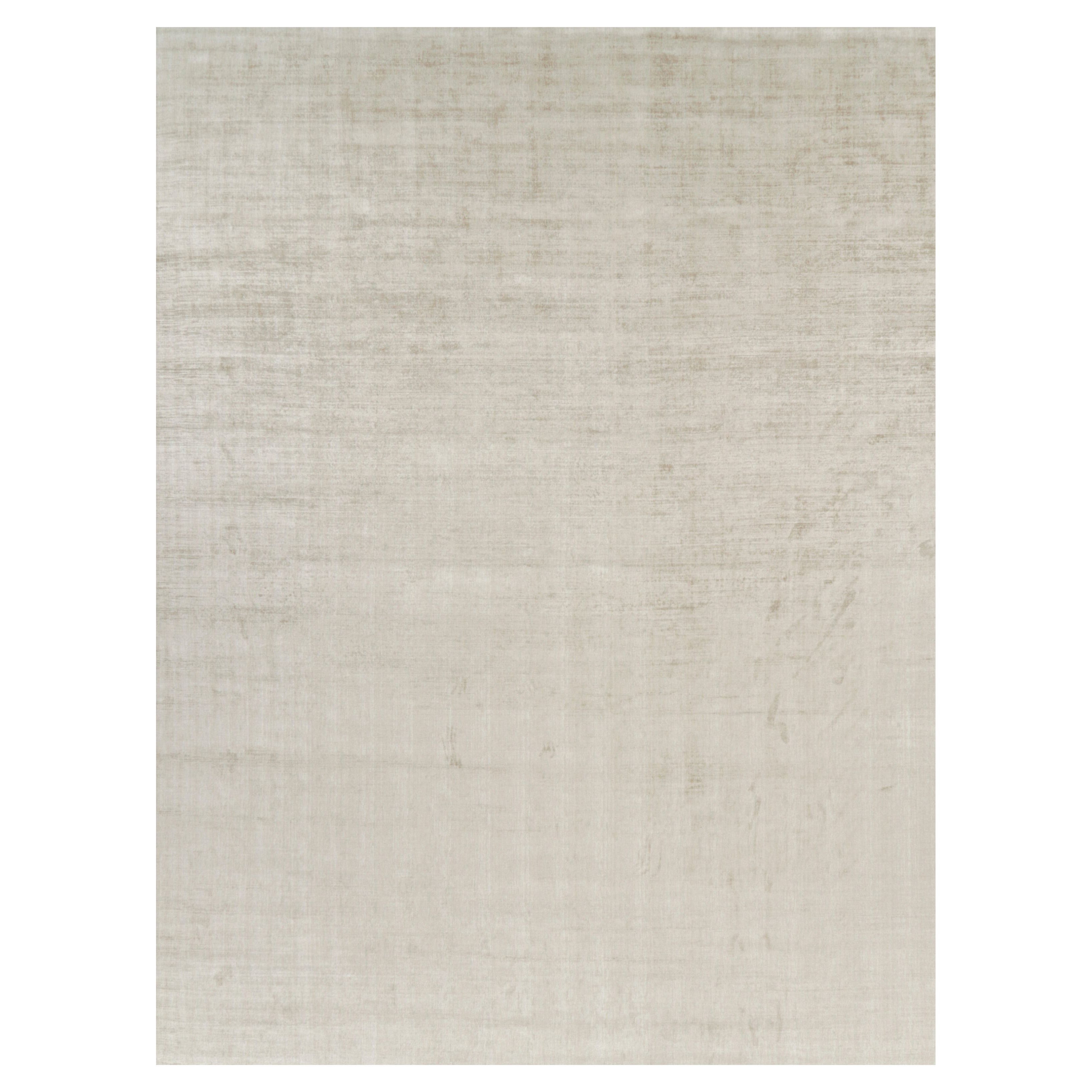 Rug 
Kilim
s Oversized Contemporary Textural Solid Rug in Light Beige Tones (Tapis massif contemporain surdimensionné dans les tons beige clair)