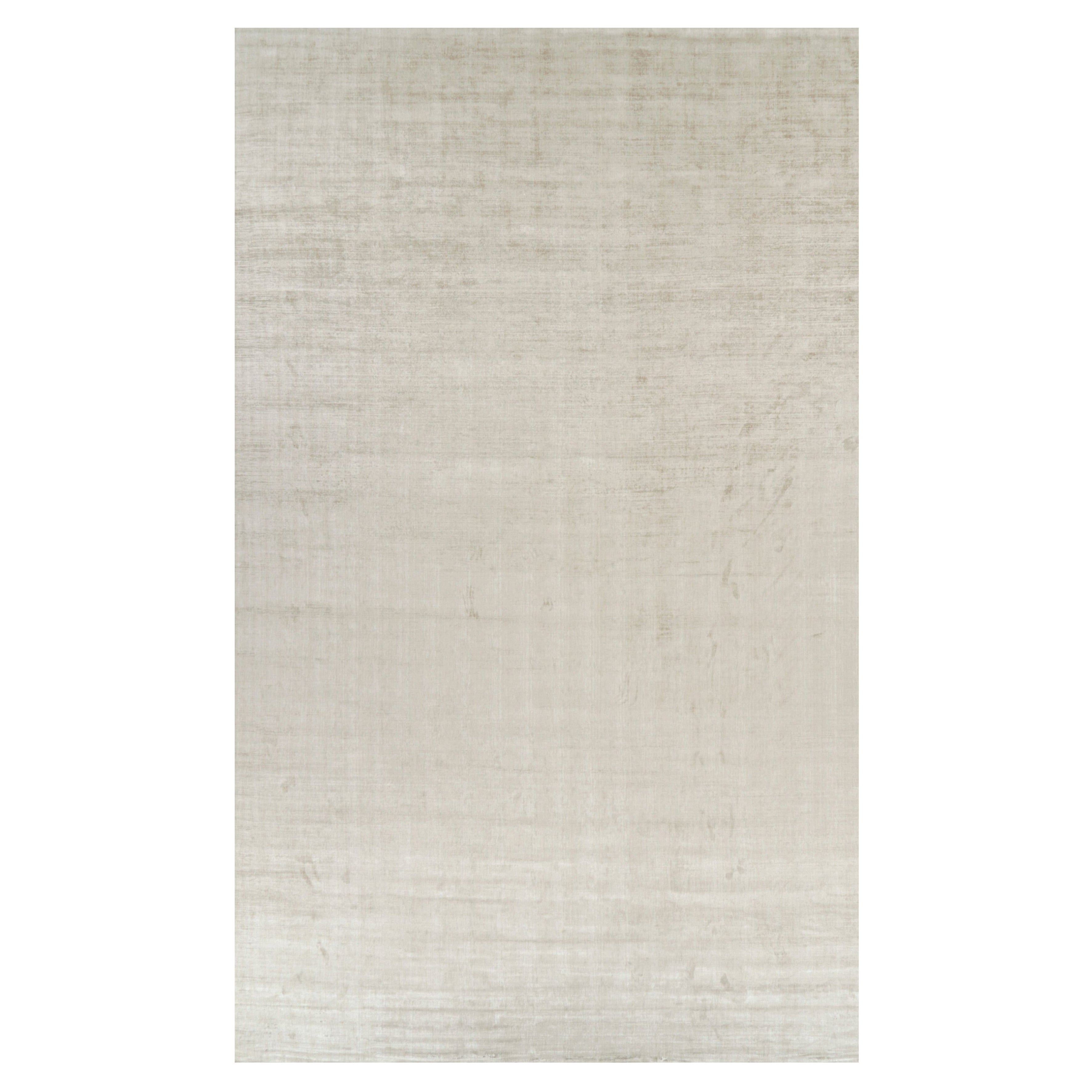 Rug 
Kilim
s Oversized Contemporary Textural Solid Rug in Light Beige Tones (Tapis massif contemporain surdimensionné dans les tons beige clair)