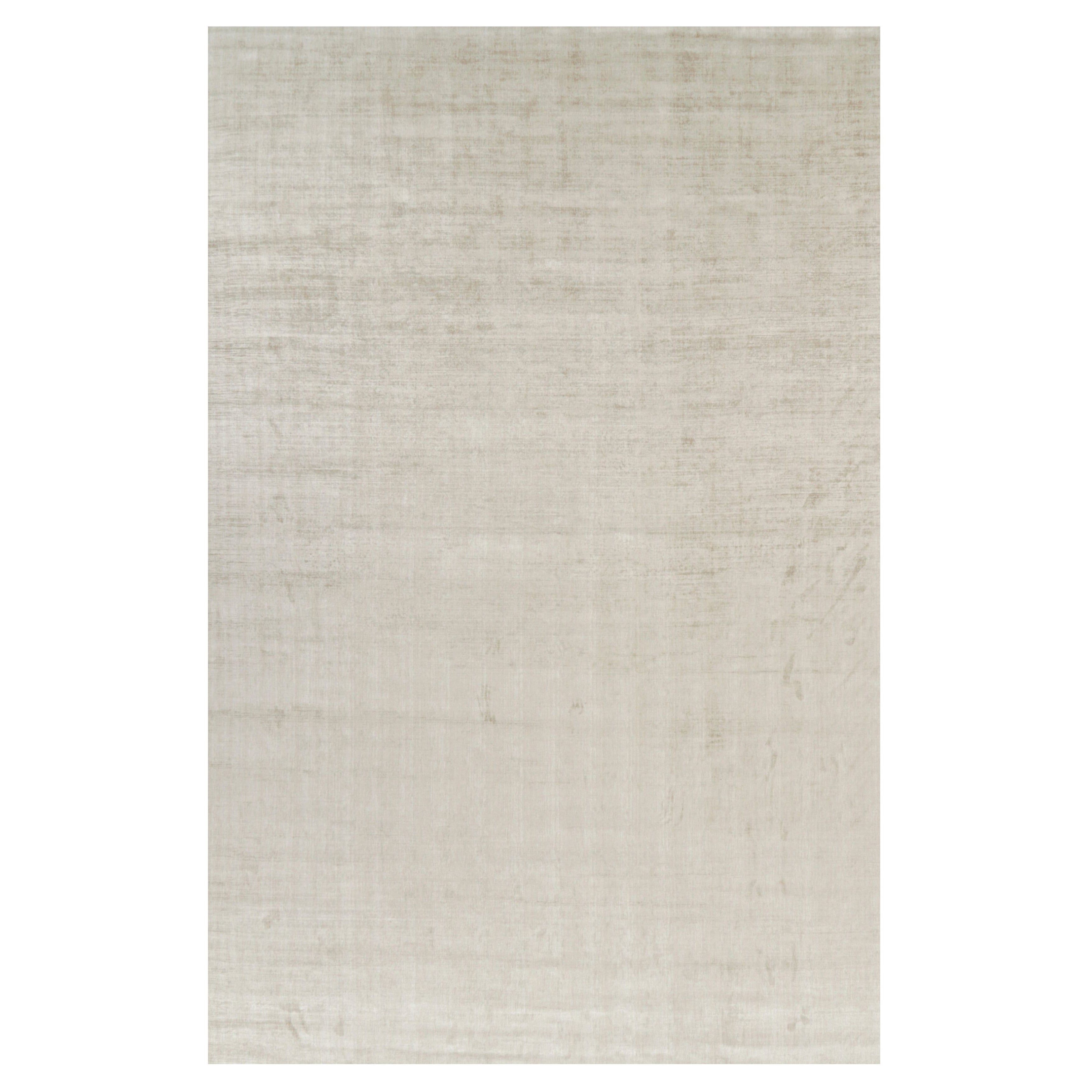 Rug 
Kilim
s Oversized Contemporary Textural Solid Rug in Light Beige Tones (Tapis massif contemporain surdimensionné dans les tons beige clair)