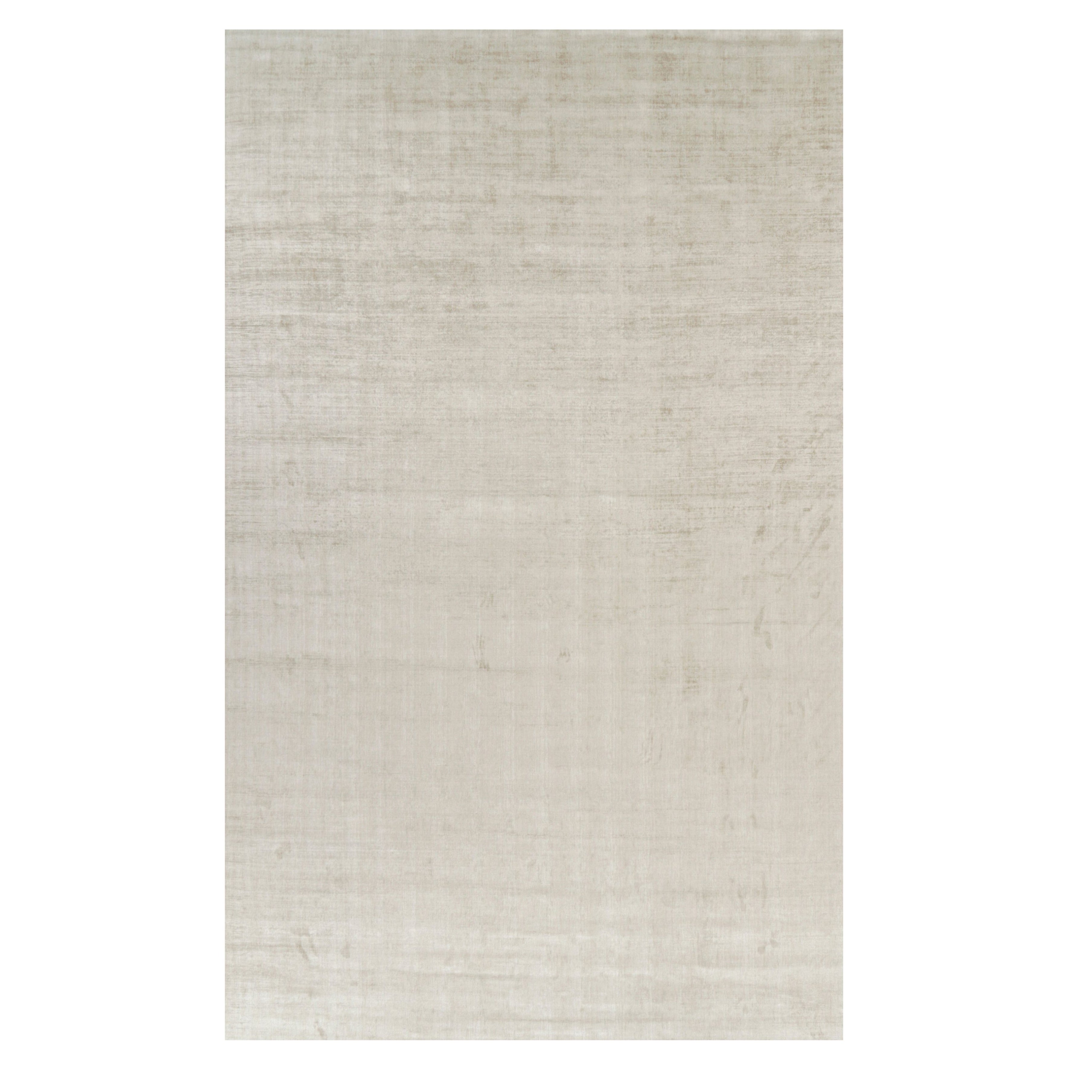 Rug 
Kilim
s Oversized Contemporary Textural Solid Rug in Light Beige Tones (Tapis massif contemporain surdimensionné dans les tons beige clair)