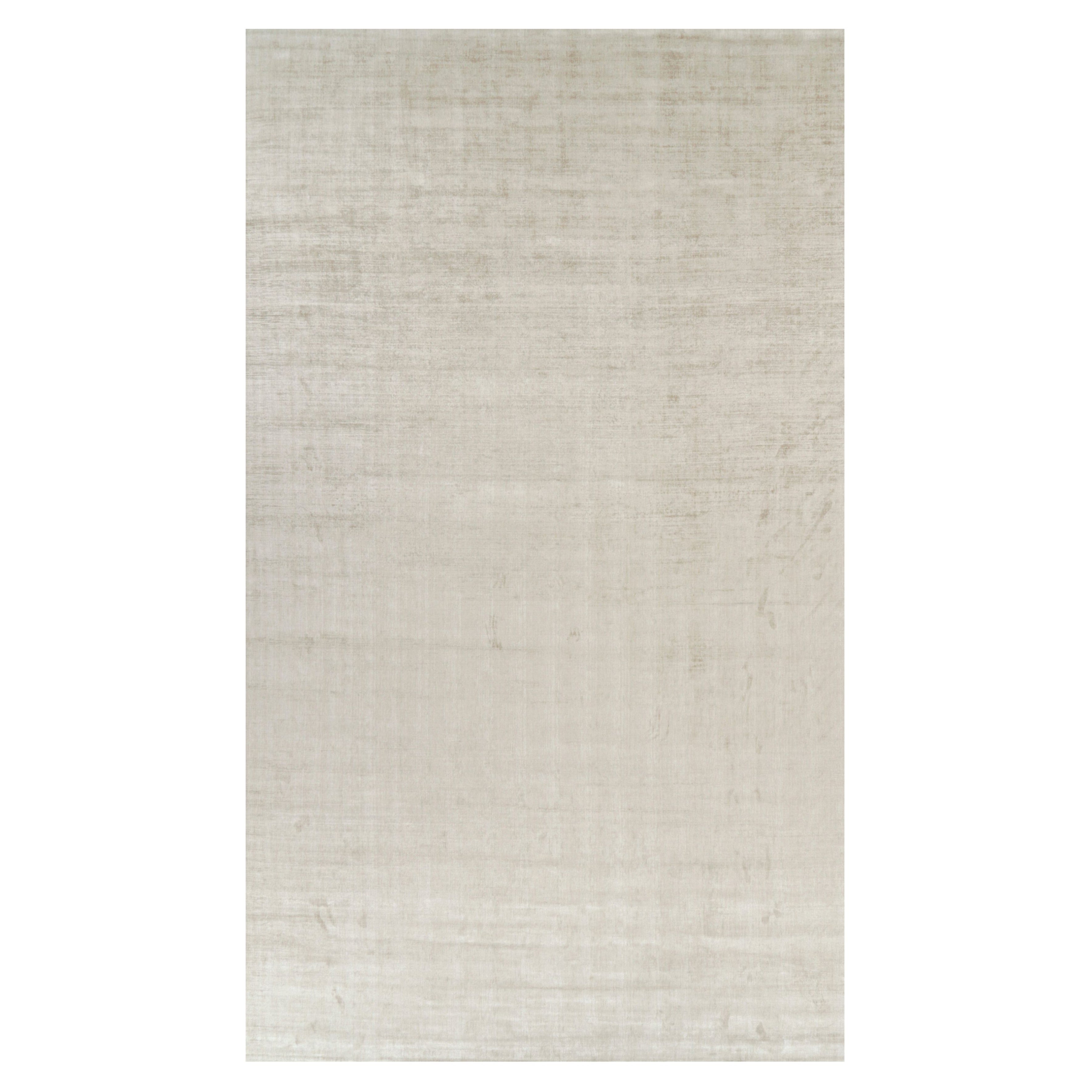 Rug 
Kilim
s Oversized Contemporary Textural Solid Rug in Light Beige Tones (Tapis massif contemporain surdimensionné dans les tons beige clair)