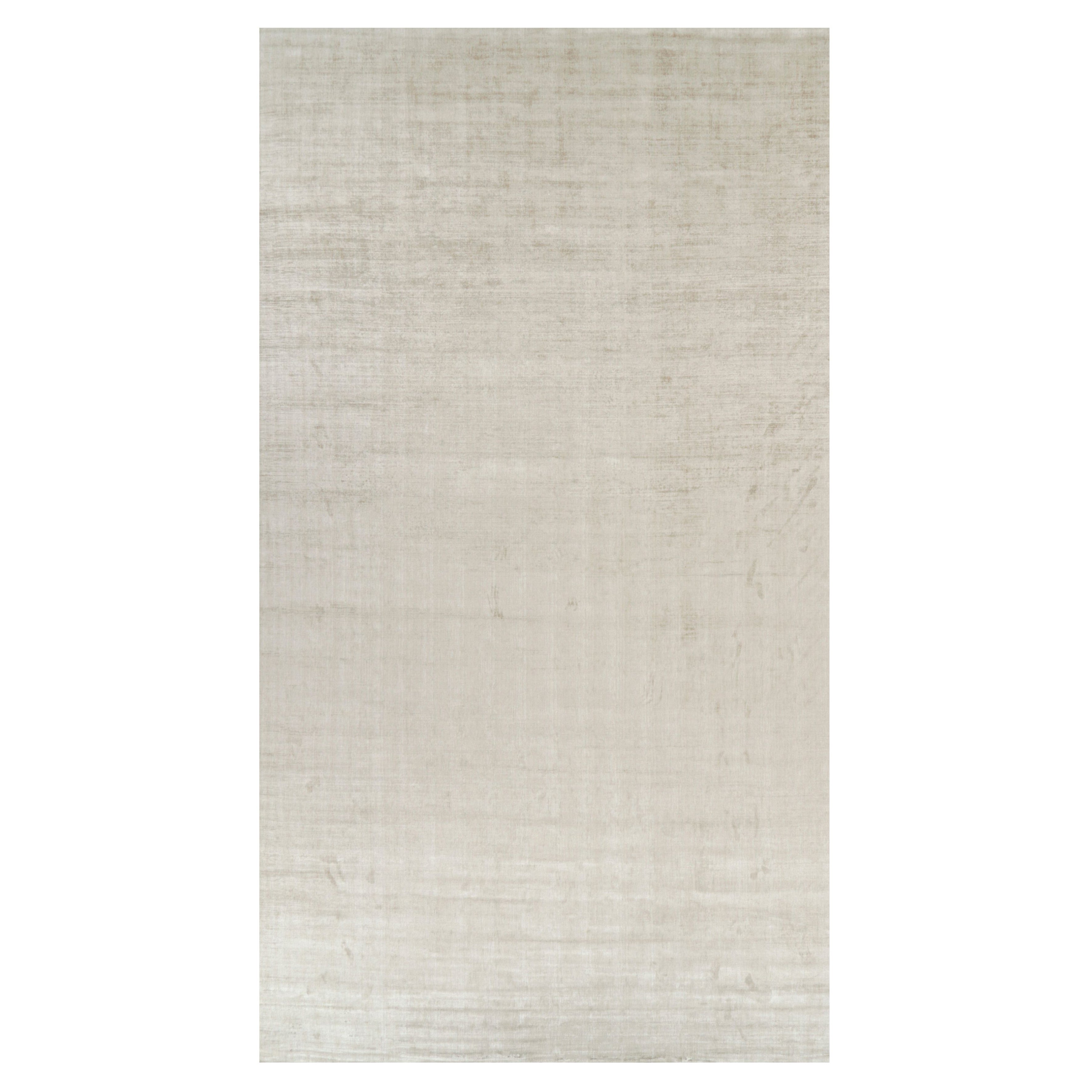 Rug 
Kilim
s Oversized Contemporary Textural Solid Rug in Light Beige Tones (Tapis massif contemporain surdimensionné dans les tons beige clair)