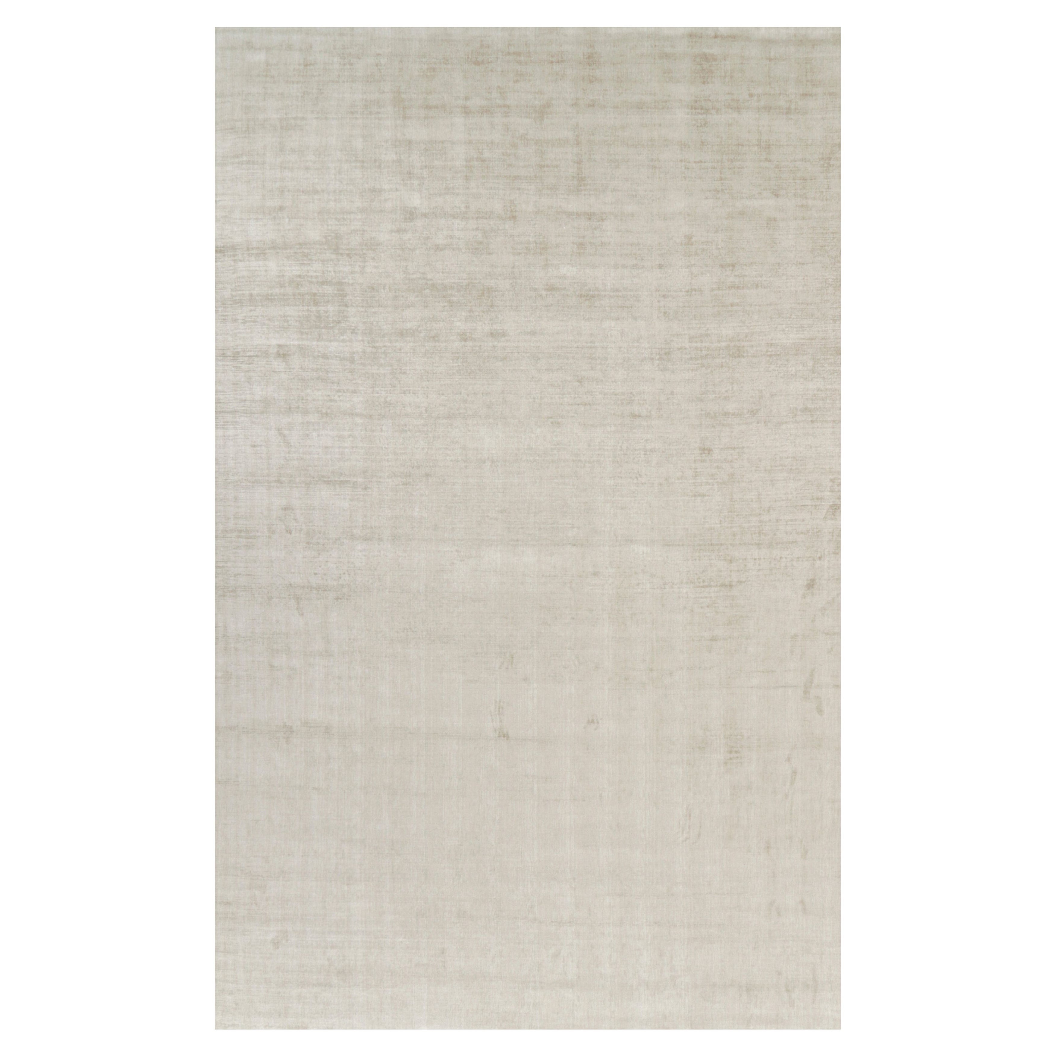 Rug 
Kilim
s Oversized Contemporary Textural Solid Rug in Light Beige Tones (Tapis massif contemporain surdimensionné dans les tons beige clair)