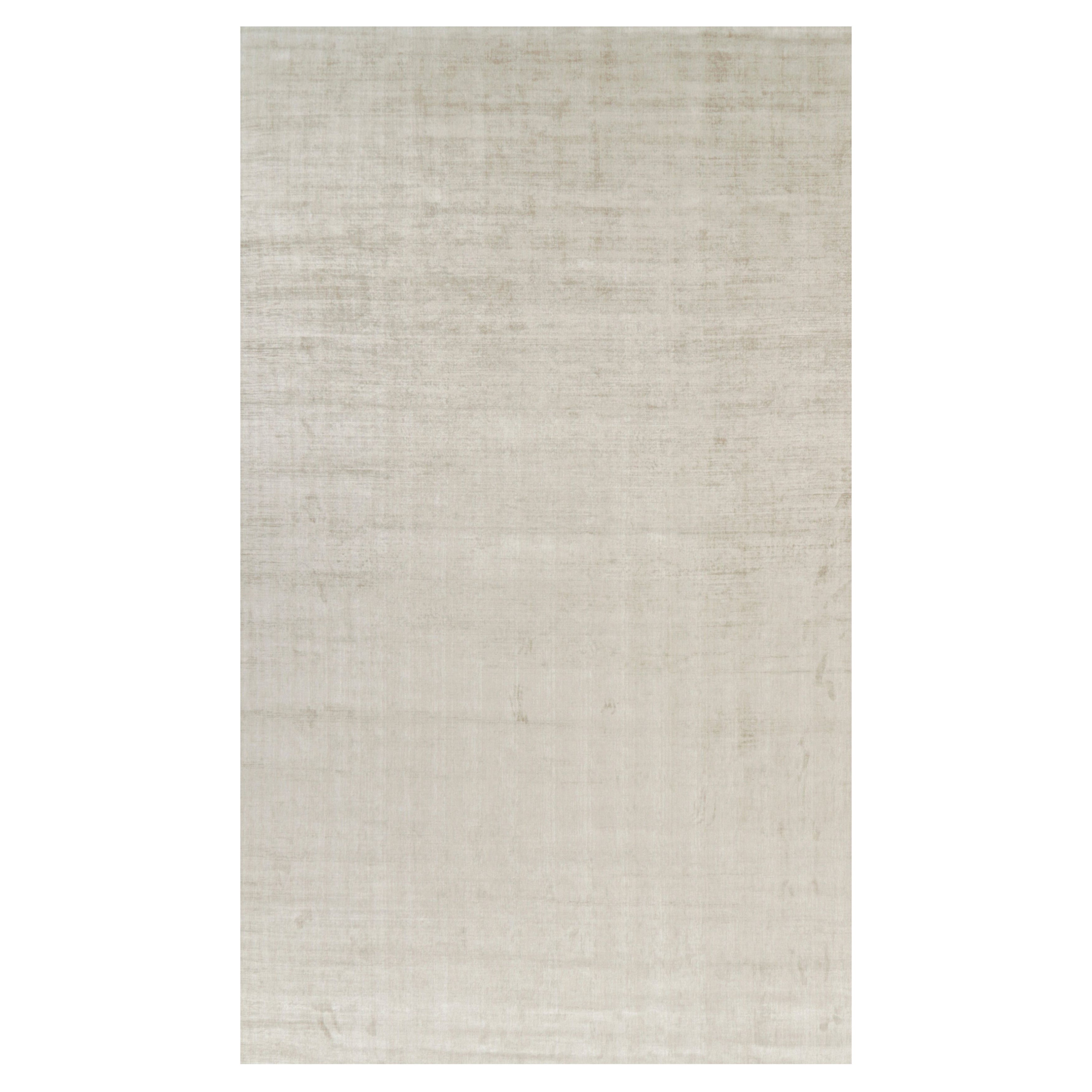 Rug 
Kilim
s Oversized Contemporary Textural Solid Rug in Light Beige Tones (Tapis massif contemporain surdimensionné dans les tons beige clair)