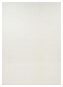 Rug & Kilim’s Oversized Contemporary Textural Solid Rug in White Tones