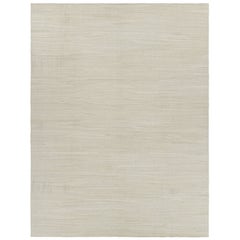 Rug & Kilim’s Oversized Flatweave Rug with Cream & Beige Muted Patterns & Striae
