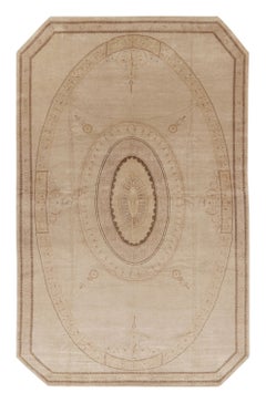 Rug & Kilim’s Oversized French Savonnerie Inspired Custom Rug Gold Medallion