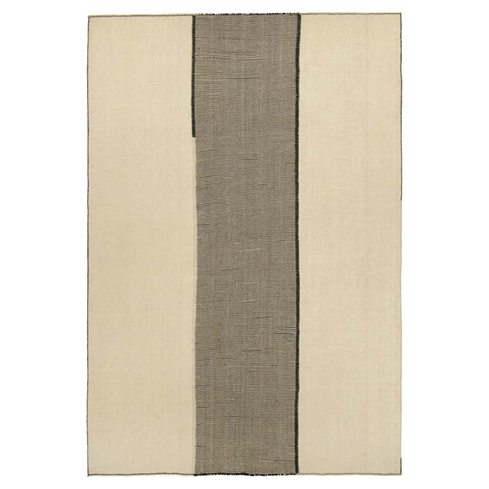 Oversized Rug and Kilim’s Modern Textural Rug in Cream White with ...