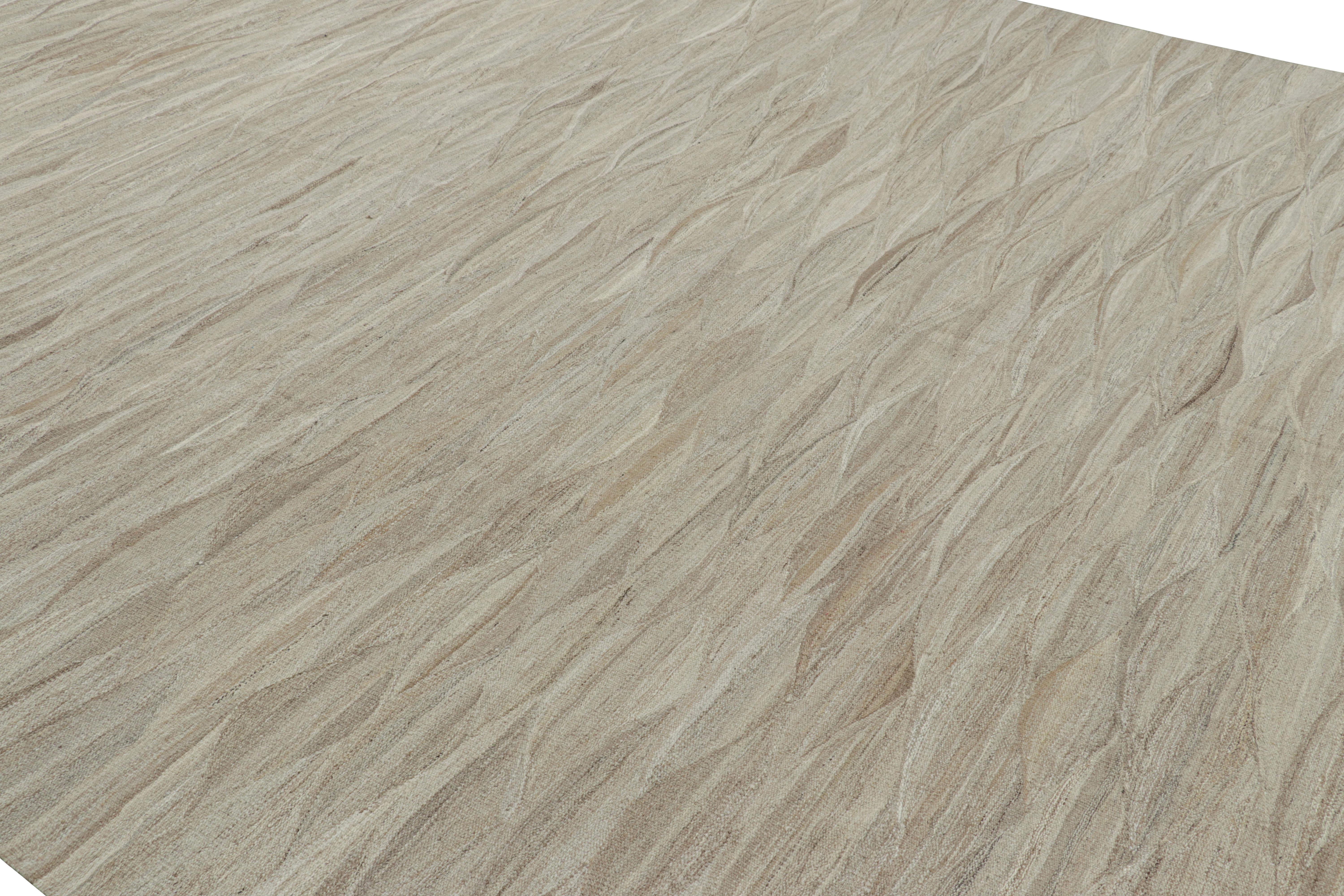 Tessuto a mano in lana, questo tappeto Kilim 12x15 oversize è una nuova aggiunta a Rug & Kilim, un'opera intricata e rilassante che combina tecniche di tessitura piana classiche e moderne. 

Sul design: 

Questo tappeto in particolare presenta un