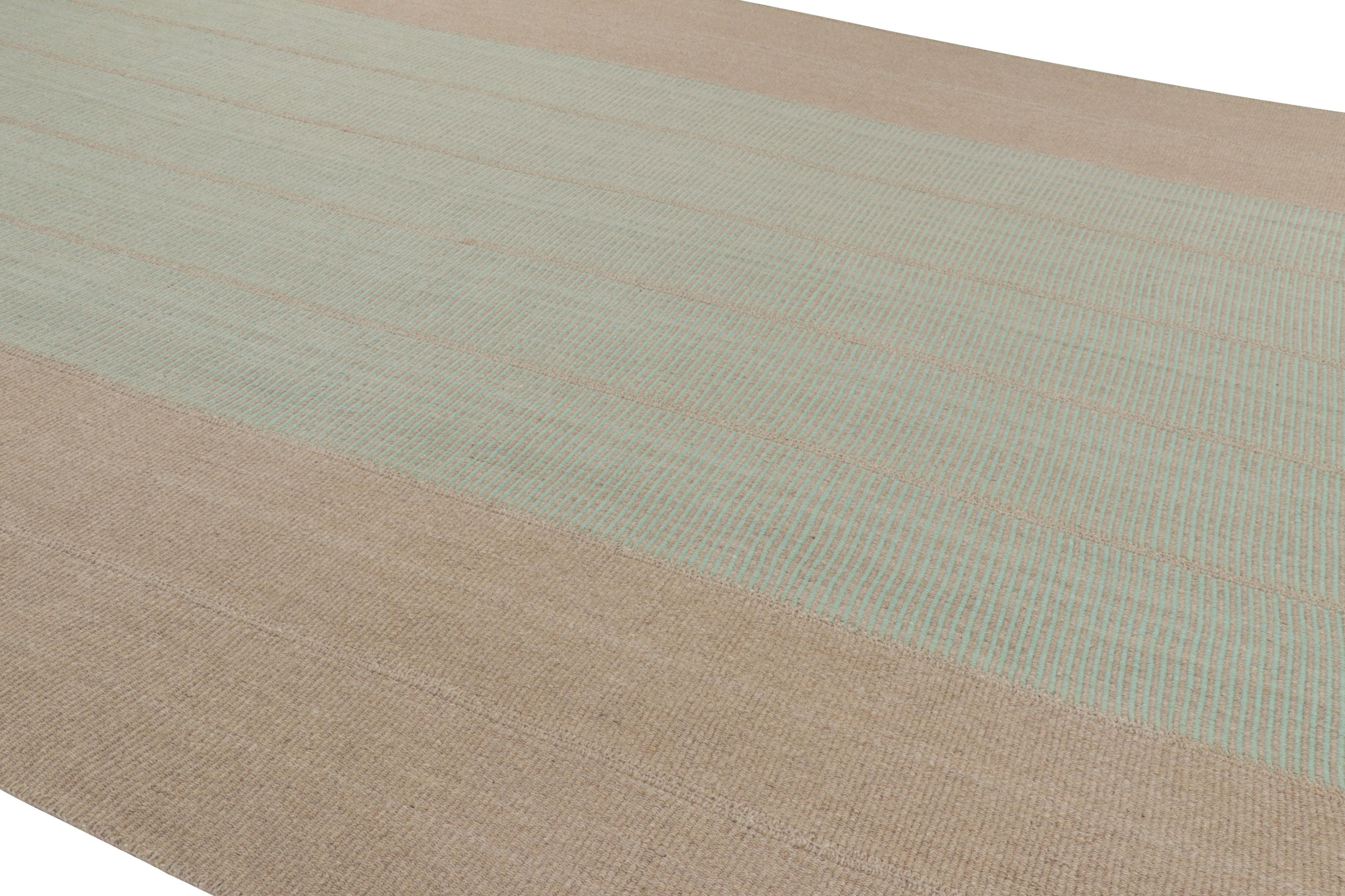 Tessuto a mano in lana, questo Kilim contemporaneo 14x20 fa parte di una nuova ed entusiasmante collezione a tessitura piatta personalizzabile di Rug & Kilim.

Sul design:

