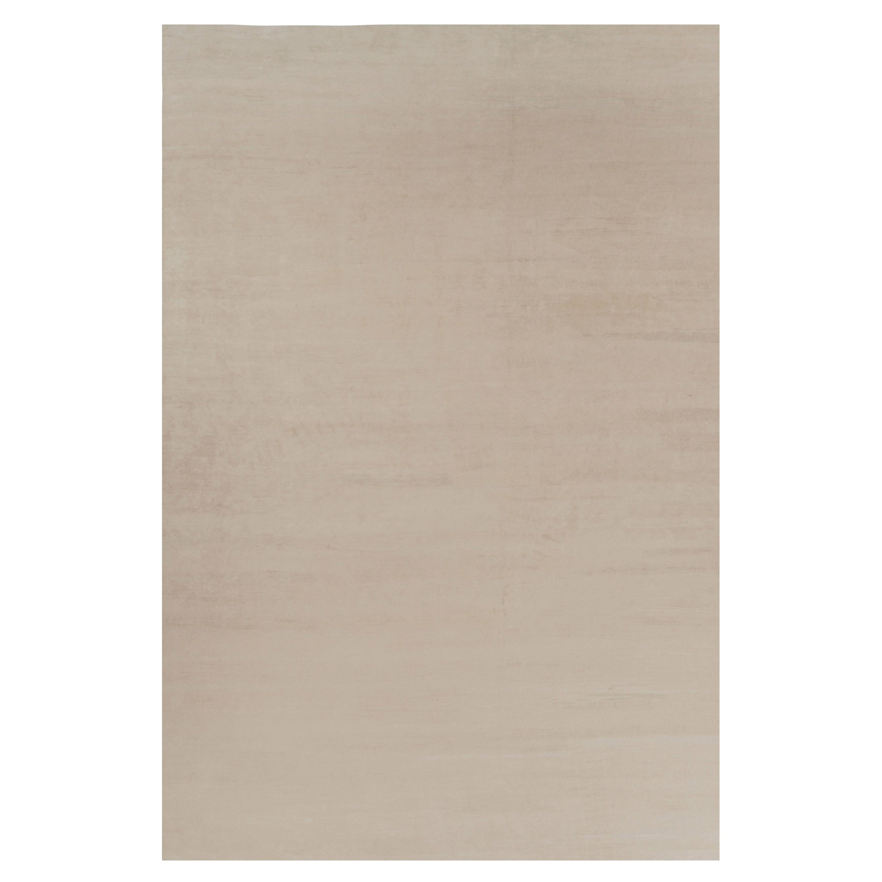 Rug 
Kilim’s Oversized Modern Textural Rug in Beige and Cream Striae