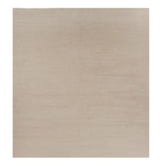 Rug & Kilim’s Oversized Modern Textural Rug in Beige and Cream Striae