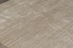 Rug & Kilim’s Oversized Modern Textural Rug in Beige-Brown Stripes and Striae