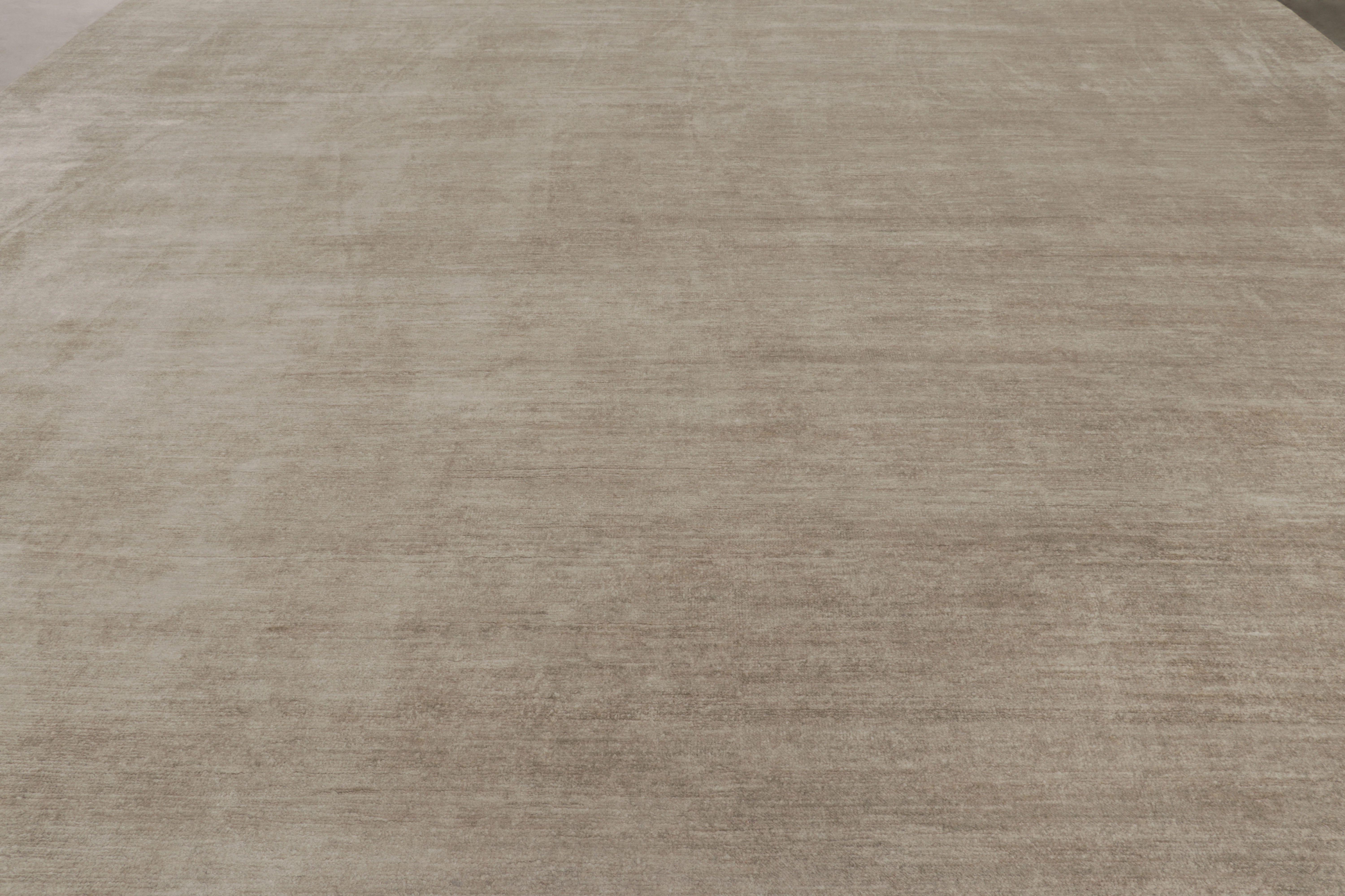 Rug & Kilims übergroßer, moderner Strukturteppich in Beige-Braun mit Streifen und Schlieren im Zustand „Neu“ im Angebot in Long Island City, NY