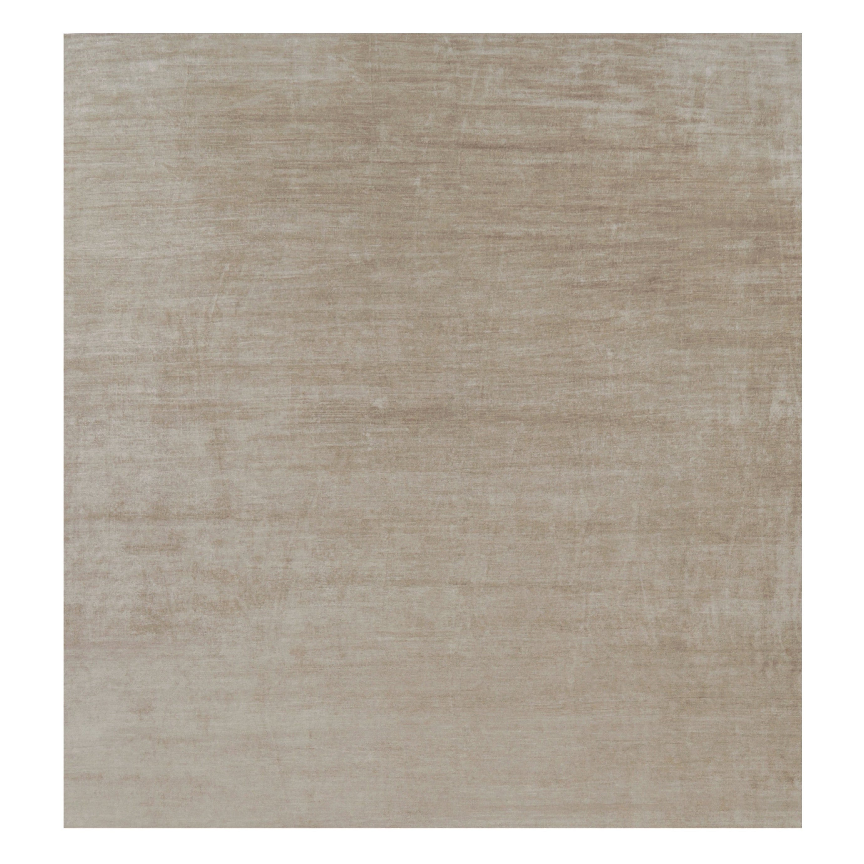 Rug 
Kilim’s Oversized Modern Textural Rug in Beige-Brown Stripes and Striae For Sale
