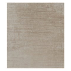 Rug 
Kilim
s Oversized Modern Textural Rug in Beige-Brown Stripes and Striae (tapis moderne surdimensionné à rayures beige et marron)