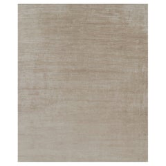 Rug 
Kilim’s Oversized Modern Textural Rug in Beige-Brown Stripes and Striae