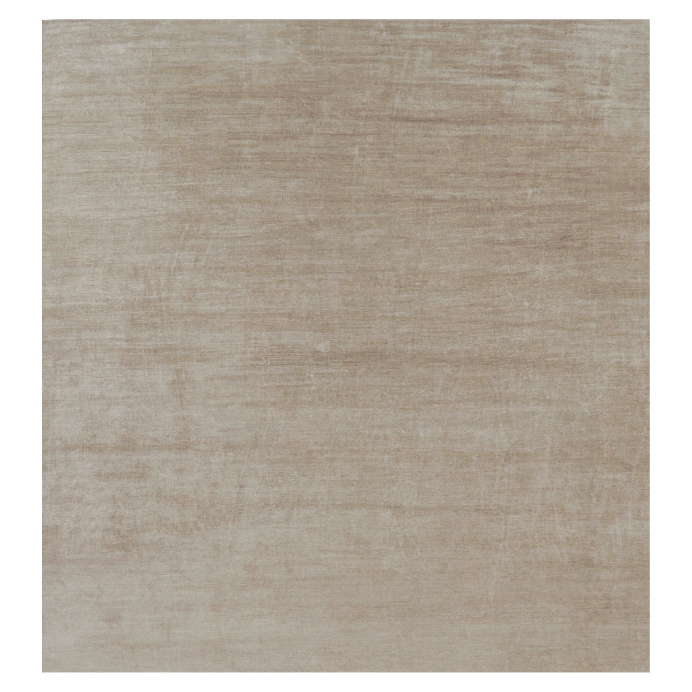 Rug 
Kilim’s Oversized Modern Textural Rug in Beige-Brown Stripes and Striae