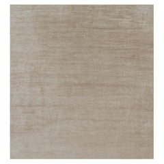 Rug 
Kilim
s Oversized Modern Textural Rug in Beige-Brown Stripes and Striae (tapis moderne surdimensionné à rayures beige et marron)