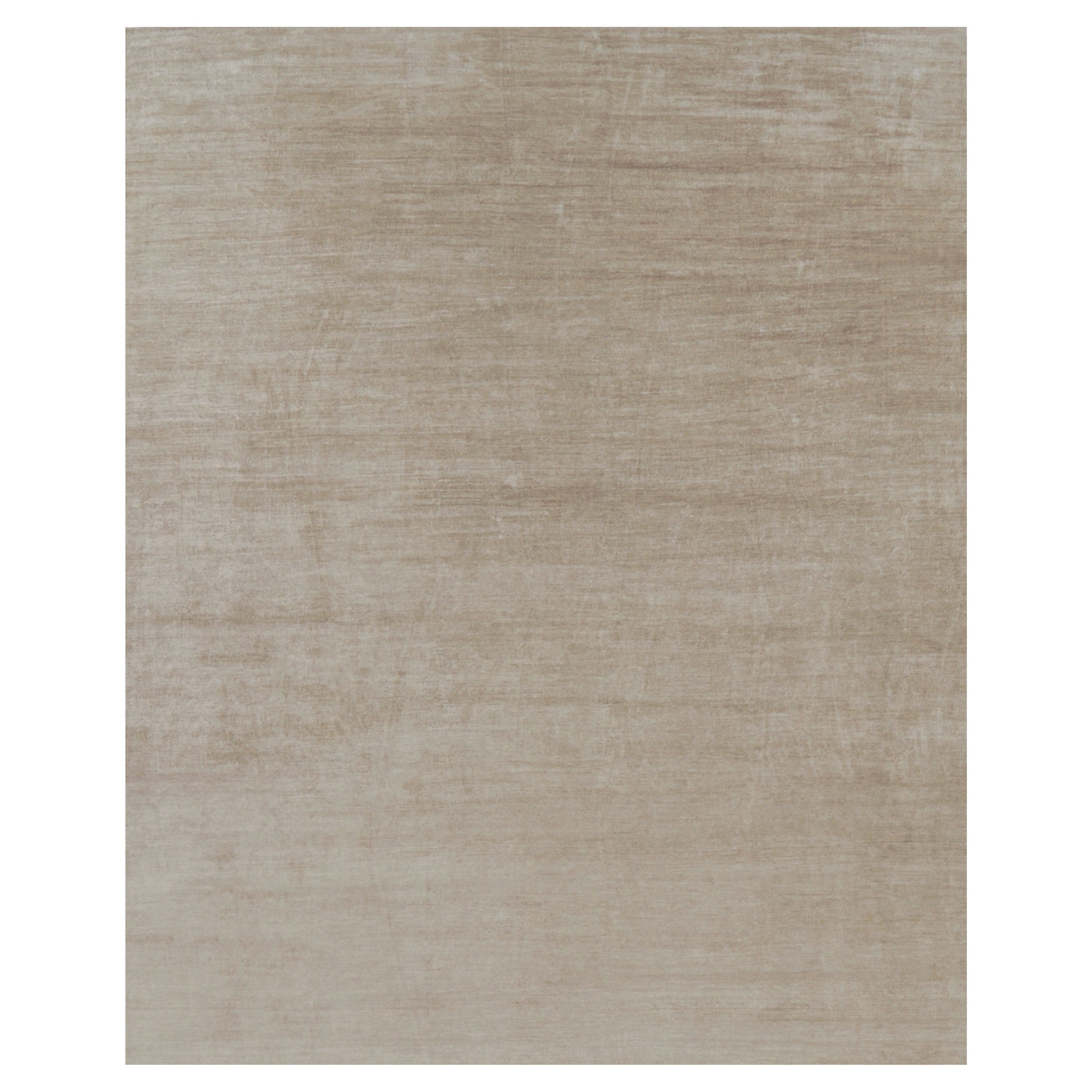Rug 
Kilim’s Oversized Modern Textural Rug in Beige-Brown Stripes and Striae