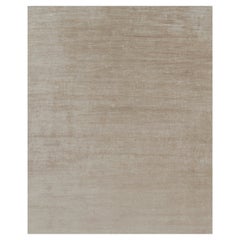 Rug 
Kilim
s Oversized Modern Textural Rug in Beige-Brown Stripes and Striae (tapis moderne surdimensionné à rayures beige et marron)