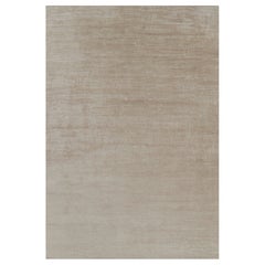 Rug 
Kilim
s Oversized Modern Textural Rug in Beige-Brown Stripes and Striae (tapis moderne surdimensionné à rayures beige et marron)