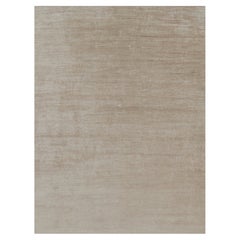 Rug 
Kilim
s Oversized Modern Textural Rug in Beige-Brown Stripes and Striae (tapis moderne surdimensionné à rayures beige et marron)
