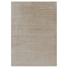 Rug 
Kilim
s Oversized Modern Textural Rug in Beige-Brown Stripes and Striae (tapis moderne surdimensionné à rayures beige et marron)