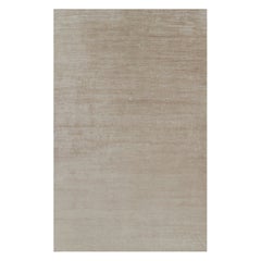 Rug 
Kilim
s Oversized Modern Textural Rug in Beige-Brown Stripes and Striae (tapis moderne surdimensionné à rayures beige et marron)