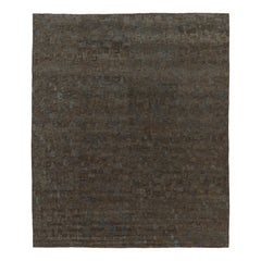 Rug
Kilim
s Oversized Modern Textural Rug in Brown and Blue Abstract Pattern