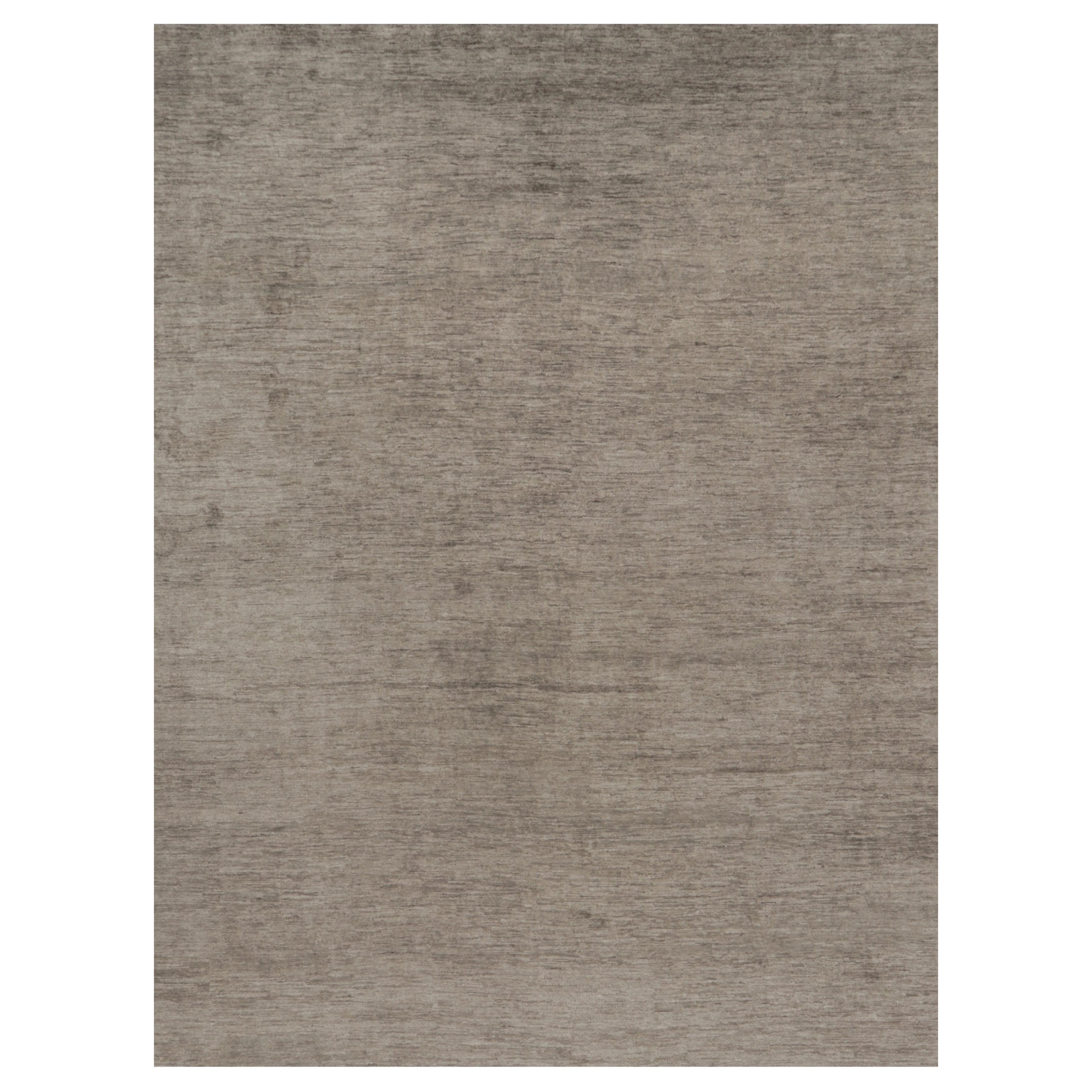 Rug 
Kilim’s Oversized Modern Textural Rug in Brown, Gray and Beige Striae