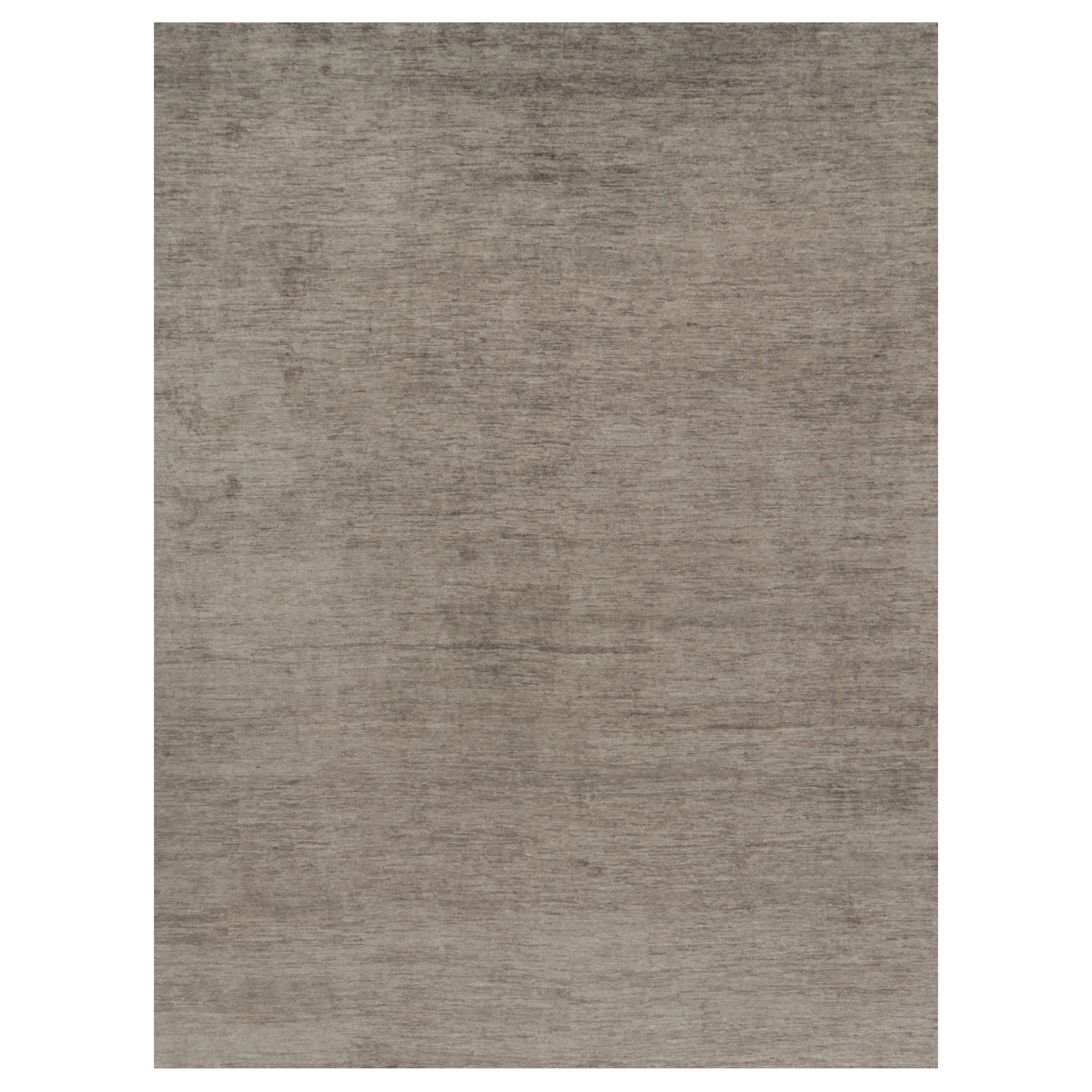 Rug 
Kilim’s Oversized Modern Textural Rug in Brown, Gray and Beige Striae