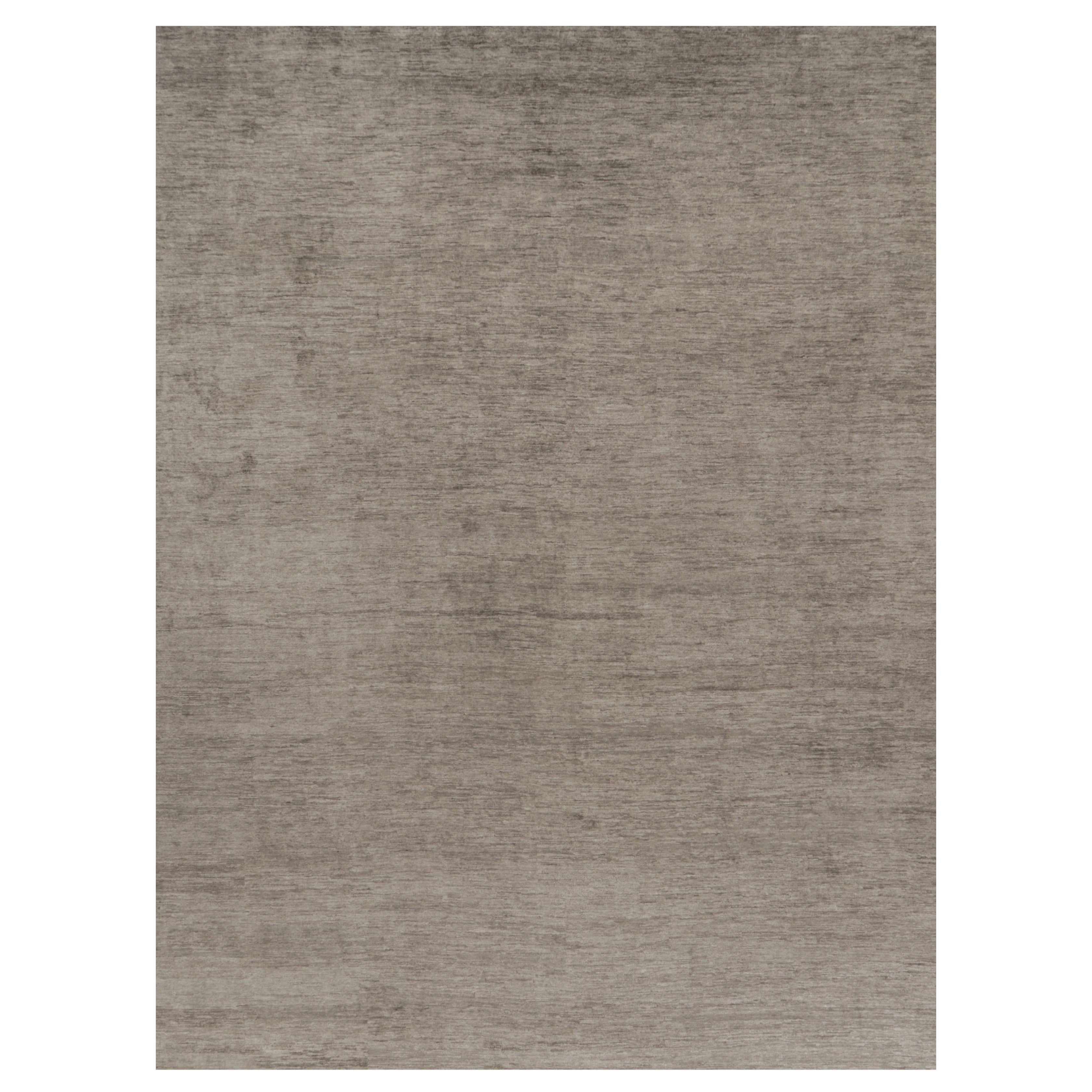 Rug 
Kilim’s Oversized Modern Textural Rug in Brown, Gray and Beige Striae