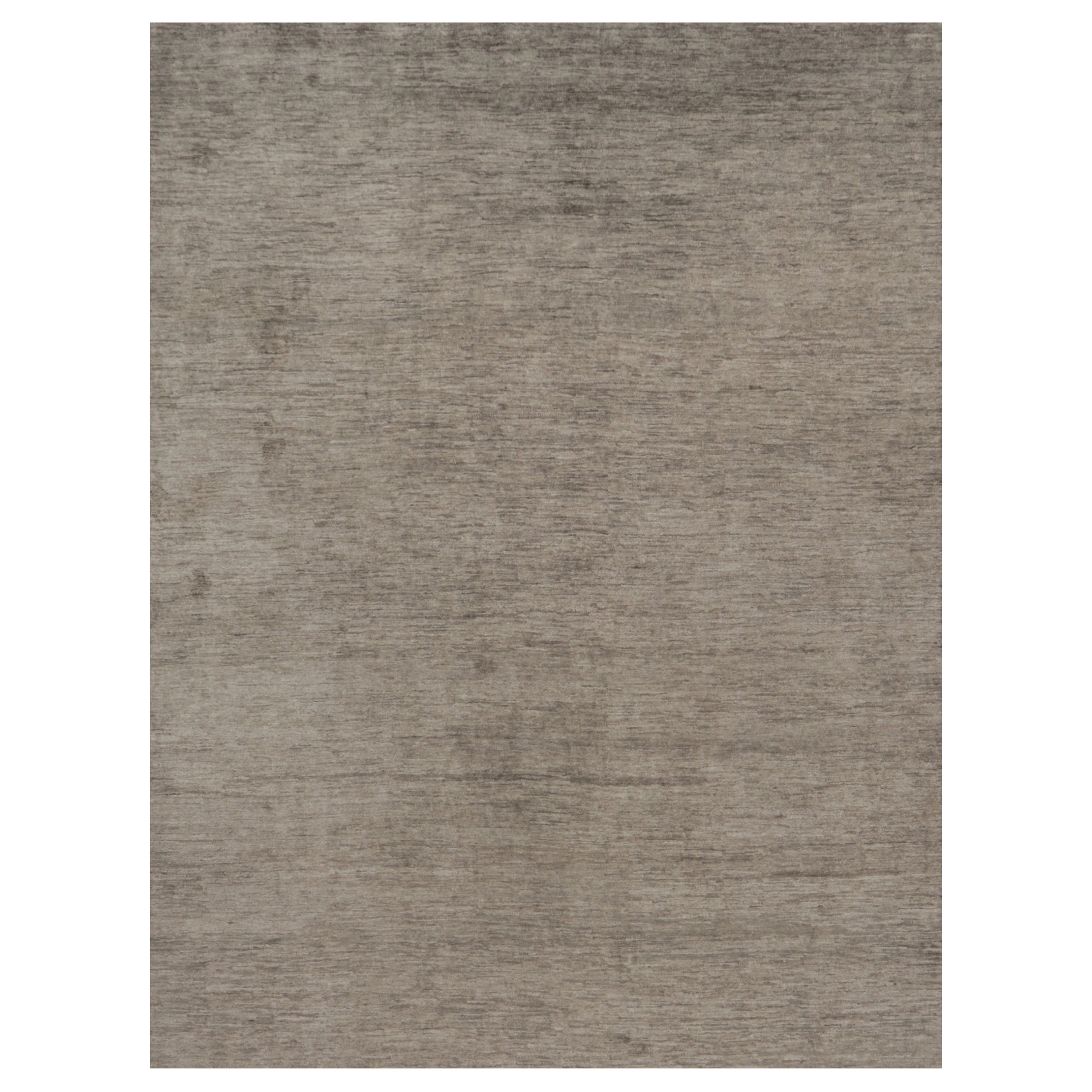 Rug 
Kilim’s Oversized Modern Textural Rug in Brown, Gray and Beige Striae