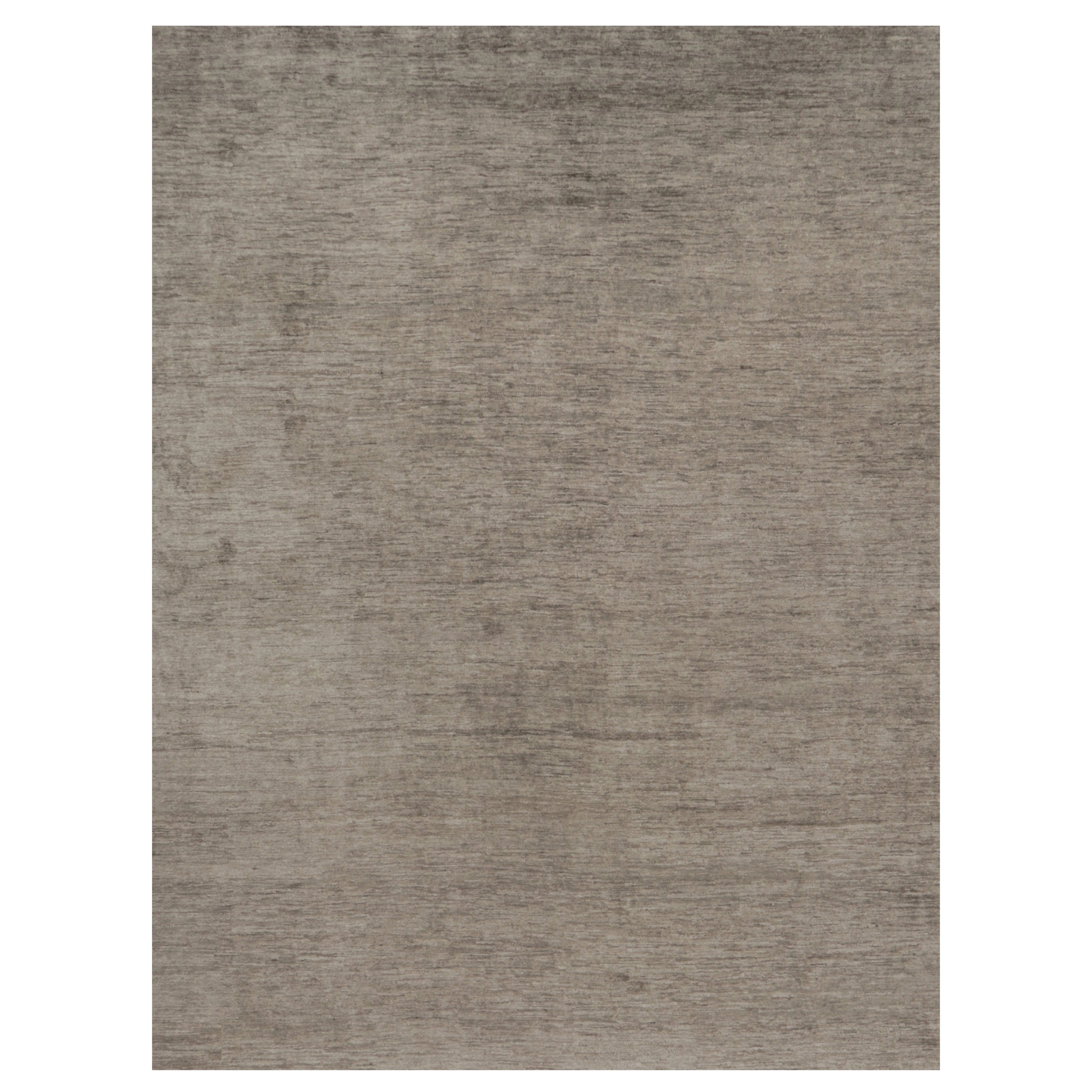 Rug 
Kilim’s Oversized Modern Textural Rug in Brown, Gray and Beige Striae