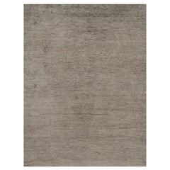 Rug 
Kilim: Tappeto moderno sovradimensionato a strisce marroni, grigie e beige