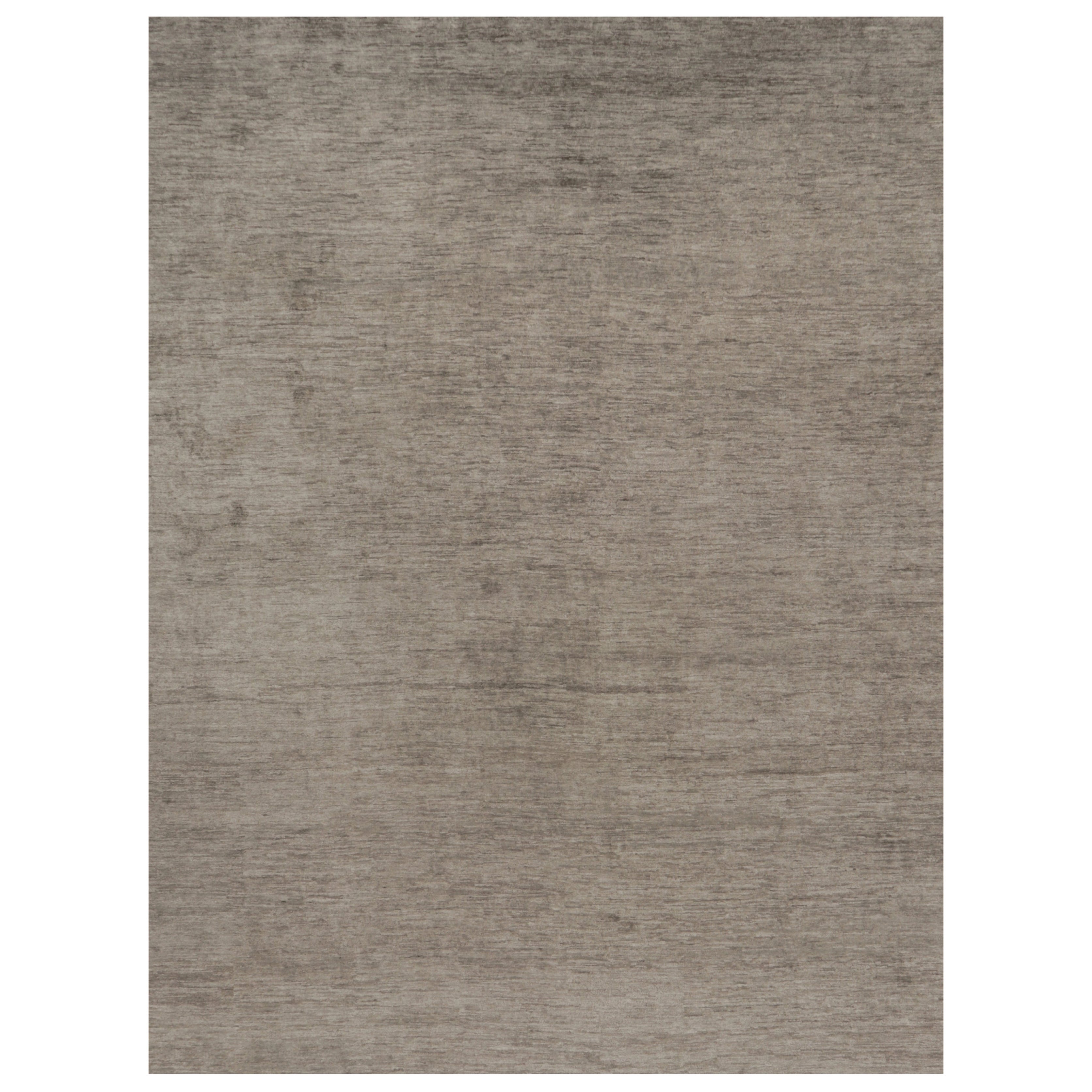Rug 
Kilim’s Oversized Modern Textural Rug in Brown, Gray and Beige Striae